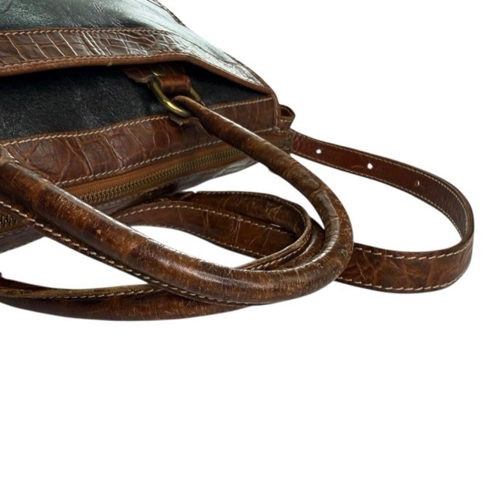 Brahmin Elegant Brown and Black Leather Handbag - Picture 2 of 11